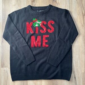 FOREVER 21 | “Kiss Me” Sequin Knit Ugly Christmas Sweater